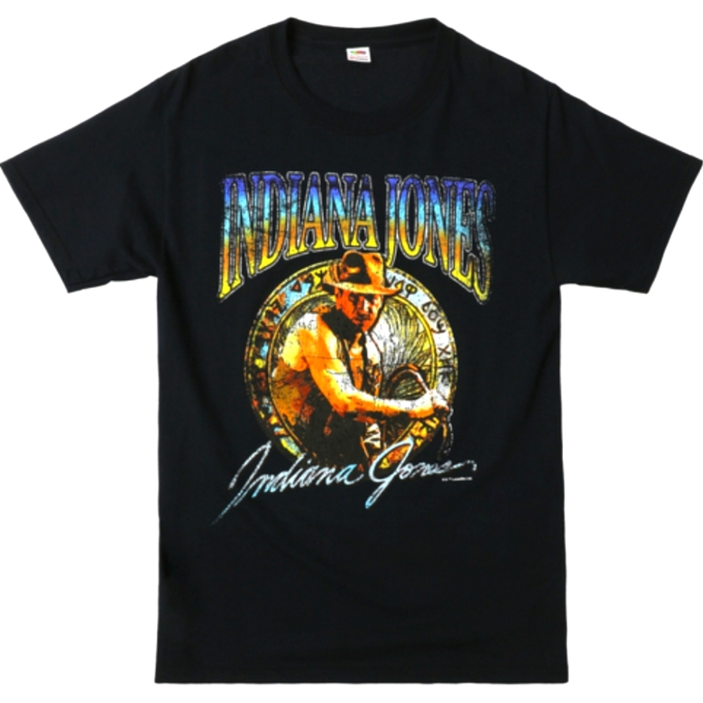 BOGO NWT RAIDERS OF THE LOST ARK Film Logo FRUIT OF THE LOOM Cotton Crewneck Tee